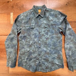 Hugo Boss Shirt Men Large Orange Label Epop Slim Fit Formal Pattern Button